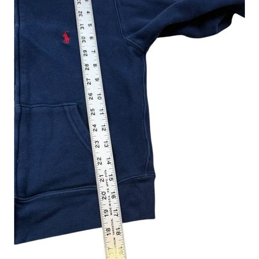 Polo Ralph Lauren Boys Hoodie Sweatshirt Size Small (8) Full Zip Navy Pony Logo